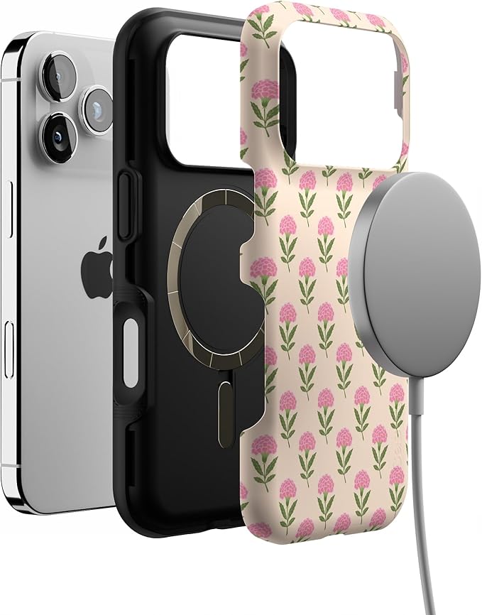 Casely iPhone 17 Pro Case | Jenna's Flowers | Fun on Weekdays | Bold Protective Design | Compatible with MagSafe