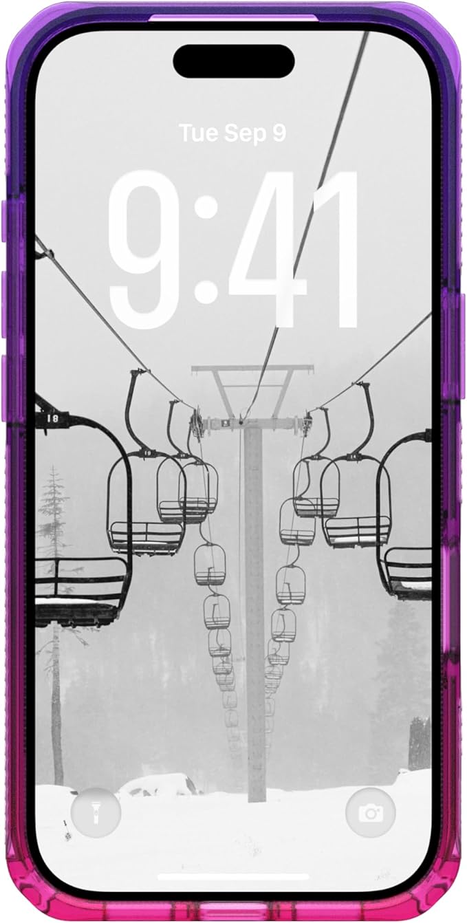 URBAN ARMOR GEAR UAG Designed for iPhone 17 Pro Case Plyo - Compatible with MagSafe Translucent Military Grade Protective Cover, Purple/Pink Ombre