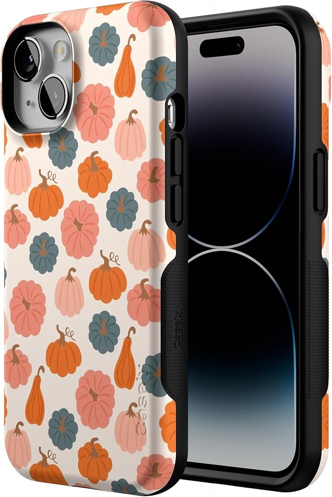 Casely iPhone 14 Case | Oh My Gourd | Pumpkin Patch | Compatible with MagSafe | Bold Protective Design