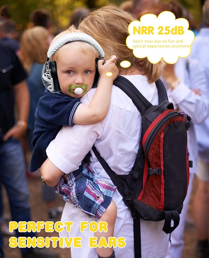 PROHEAR 032 Kids Ear Protection Safety Ear Muffs, NRR 25dB Noise Reduction Childrens Earmuffs, Adjustable Headband Hearing Protectors for Concerts, Racing, Airports - Skull Pattern