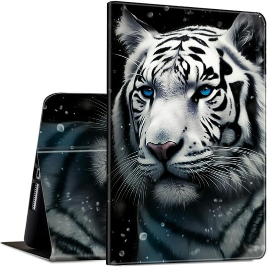 Case for Microsoft Surface Pro 7/7 Plus/Pro 6/5/4/LTE 12.3 Inch PU Leather Slim Lightweight Multiple Angles Stand Smart Cover with Auto Wake/Sleep, Cool Tiger