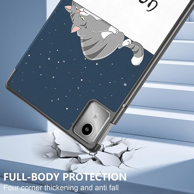 Case Compatible with Lenovo Tab M11 2023 TB-330FU / Lenovo Xiaoxin Pad 2024 TB-331FC 11 Inch Tablet,Slim Lightweight Trifold PC Cover with Auto Wake/Sleep Function,Lazy cat