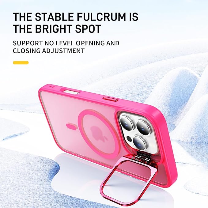 for iPhone 16 Pro Case, Supports Wireless Charging,[Compatible with MagSafe Accessories],[Military-Grade Protection] Magnetic Case for iPhone 16 Pro, Pink