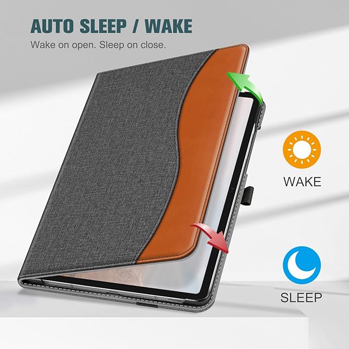 Fintie Case for Samsung Galaxy Tab S10 Lite/ S10 FE/ S9 FE 5G 10.9 Inch/Tab S9 11 Inch with S Pen Holder, Multi-Angle Viewing Protective Cover with Pocket, Auto Sleep/Wake, Denim Gray