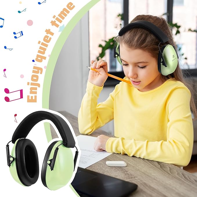 Amylove 6 Pcs Kids Noise Cancelling Headphones 27db Adjustable Earmuffs for Autism Sensory Toddler Children(Gentle Colors)