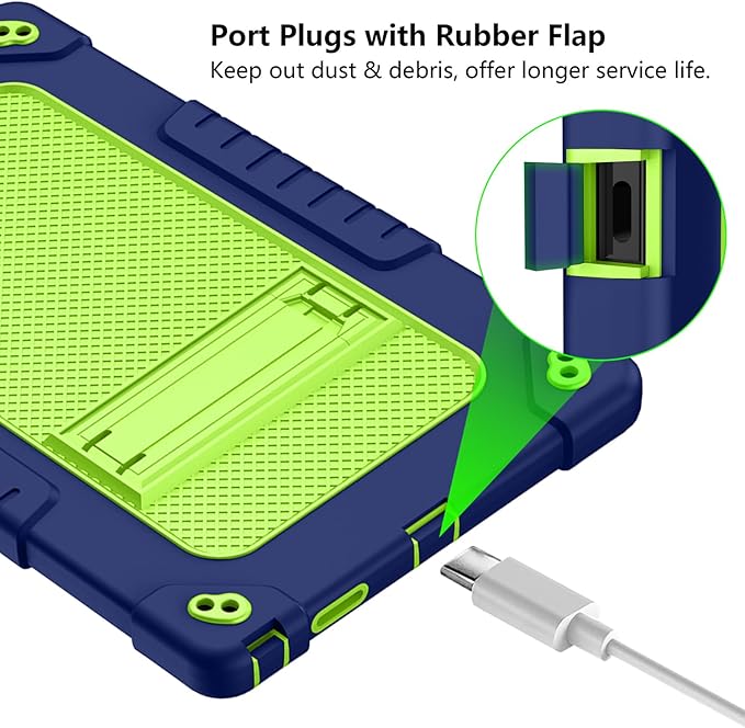 for Walmart Onn 11 Tablet Pro 2023 Model Case Shockproof Kids Friendly Rugged Hybrid Case Built-in Kickstand for Walmart Onn 11 Inch Pro Model:100110027 2023 (Navy/Green)