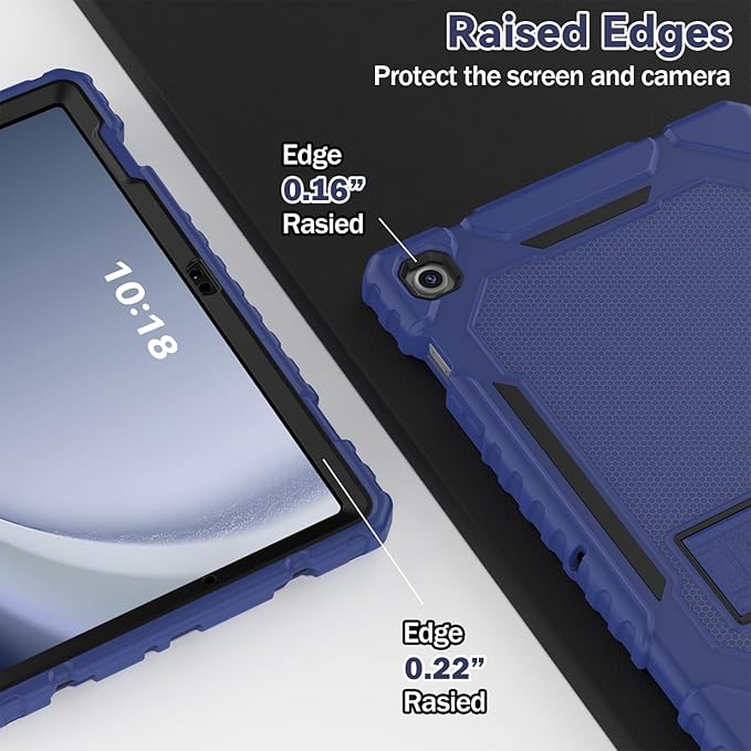 Grifobes for Samsung Galaxy Tab A9 Plus 11 Inch 2023 Cases, Heavy Duty Shockproof Rugged Cover for New Samsung Tablet A9+ 11" Case (SM-X210/X216/X218) with Kickstand for Kids, Navy Blue
