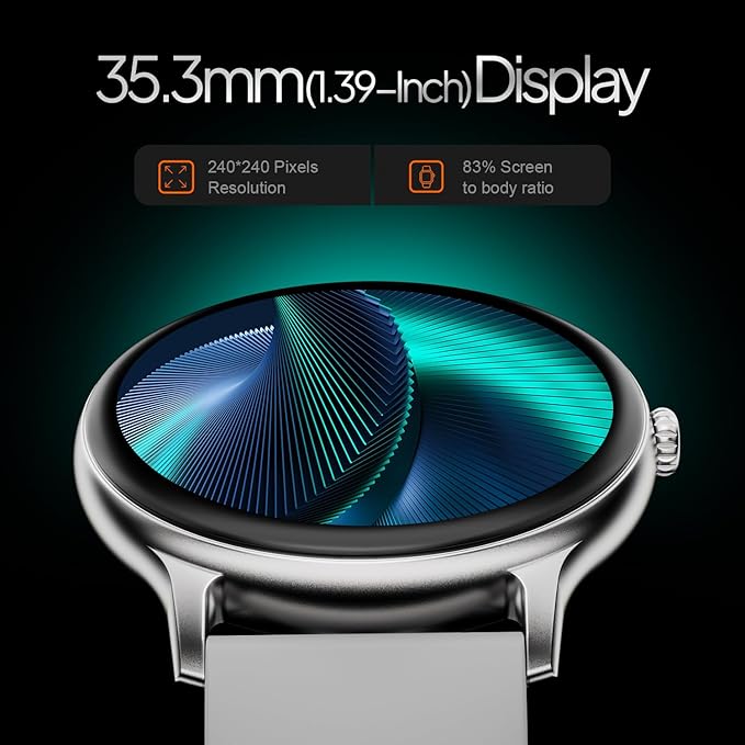 Fire-Boltt Phoenix Pro 35.3mm (1.39 inch) Bluetooth Calling Smart Watch, AI Voice Assistant, Metal Body with 120+ Sports Modes, SpO2, Heart Rate Monitoring. (Silver Grey)