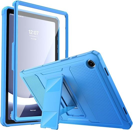 MoKo Case Fit Galaxy Tab A9 Plus 11-Inch 2023 (SM-X210/X216/X218), Shockproof Full Body Rugged Stand Back Cover Built-in Screen Protector Fit Galaxy Tab A9+ 11" 2023, Blue Wave