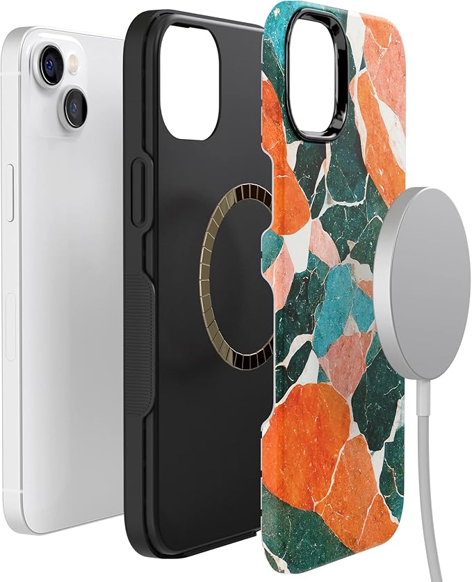 Casely iPhone 14 Case | Yes, of Quartz! | Sculpted Marble | Compatible with MagSafe | Bold Protective Design