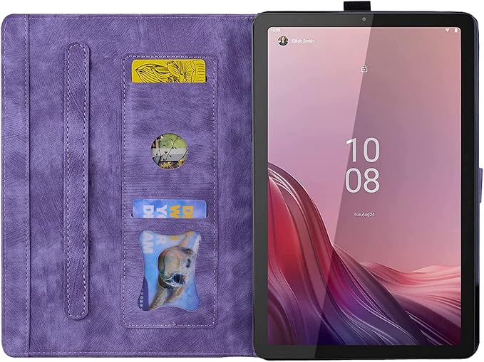 Lenovo Tab M11 / K11 LTE 11" Tablet Case - PU Leather with Pen Holder, Magnetic Cover Folio Stand - Purple