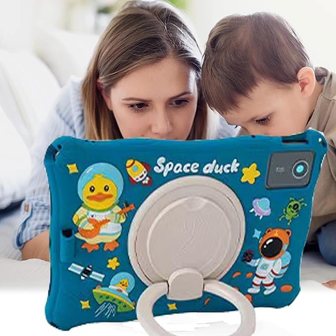 Tablet Case for Lenovo Tab M11 TB330FU 11"/Lenovo Pad 2024 TB331FC,Soft Anti-Stress Silicone Case with Rotate Stand/Pencil Holder/Shoulder Strap/Pen for Lenovo Tab M11 11 inch (Sea Blue)