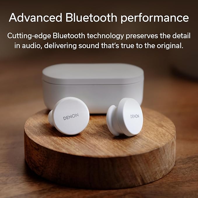 Denon PerL True Wireless Earbuds - Active Noise Cancelling, Bluetooth, Personalized Sound with Masimo Adaptive Acoustic Technology, 24-Hr Battery Life, Wireless Charging, Black