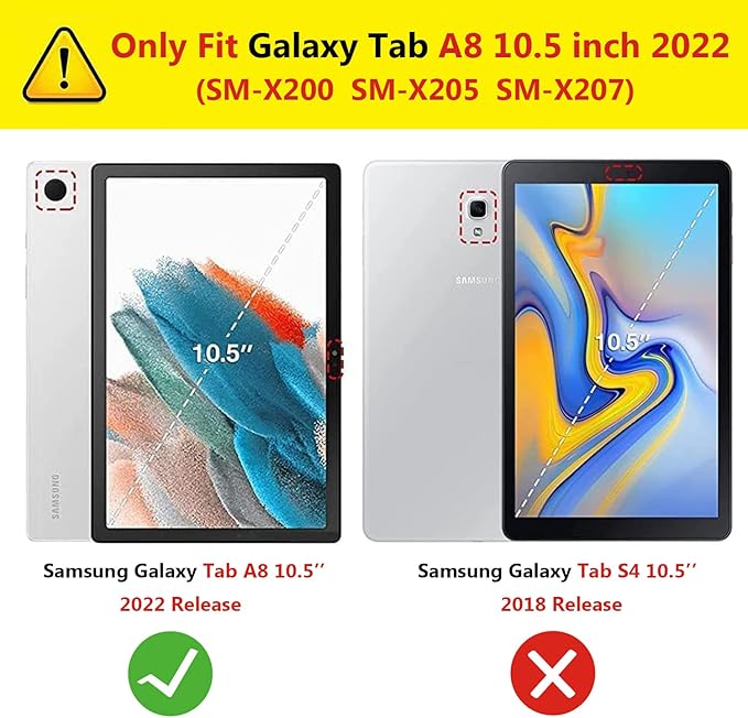 Case for Samsung Galaxy Tab A7 Lite 8.7 2021 (SM-T220/T225/T227),Portable Heavy Duty Dropproof Protective Cover Case with 360 Rotating Stand,Handle & Shoulder Strap,Stylus Pen (New Blue)