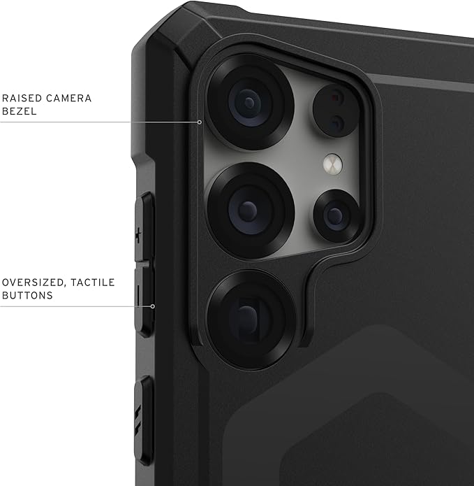 URBAN ARMOR GEAR UAG Designed for Samsung Galaxy S25 Ultra Case 6.9" Essential Armor - Compatible with Magnetic Charging Rugged Military Drop Tested Anti-Slip Protective Cover, Black