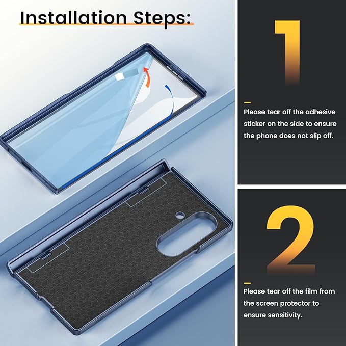 VEGO for Samsung Fold 7 Case with Hinge Protection & Slide Camera Cover [360°Rotating Ring Stand][Screen Protector] Heavy Duty Shockproof Protective Hard Case for Samsung Z Fold 7 5G 2025 - Blue