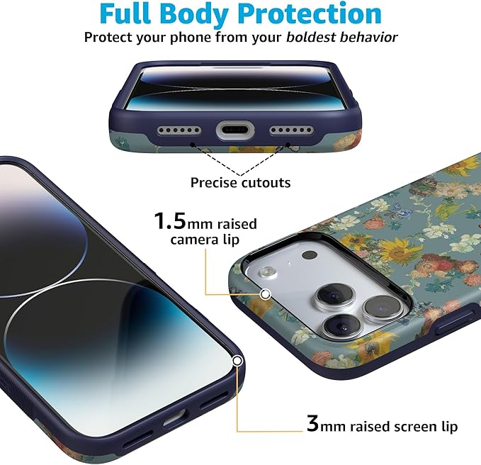 Casely iPhone 17 Pro Case | Vincent's Flowers | Van Gogh Museum | Compatible with MagSafe | Bold Protective Design