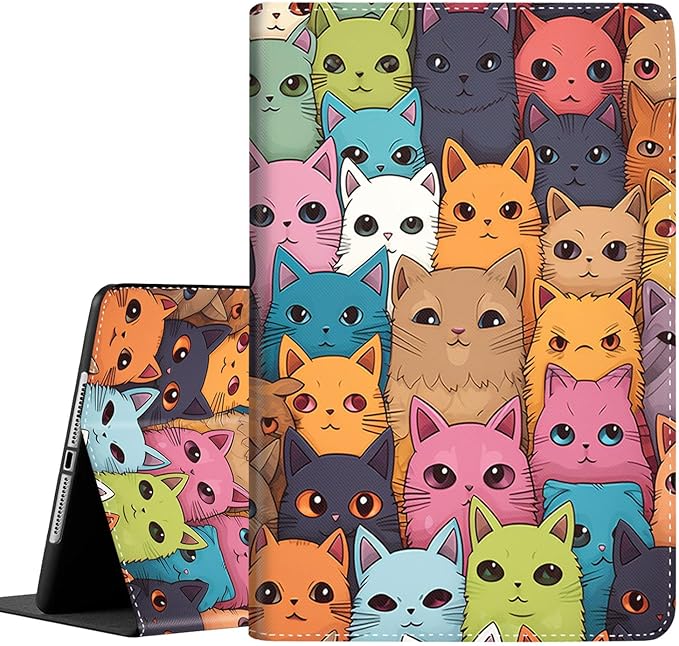 Case for Galaxy Tab A9 Plus ， Auto Sleep/Wake Multi-Angle Viewing Slim Folio Stand Cover for Samsung Galaxy Tab A9+/A9 Plus 11 Inch 2023 (SM-X210/X216/X218), Kawaii Cat