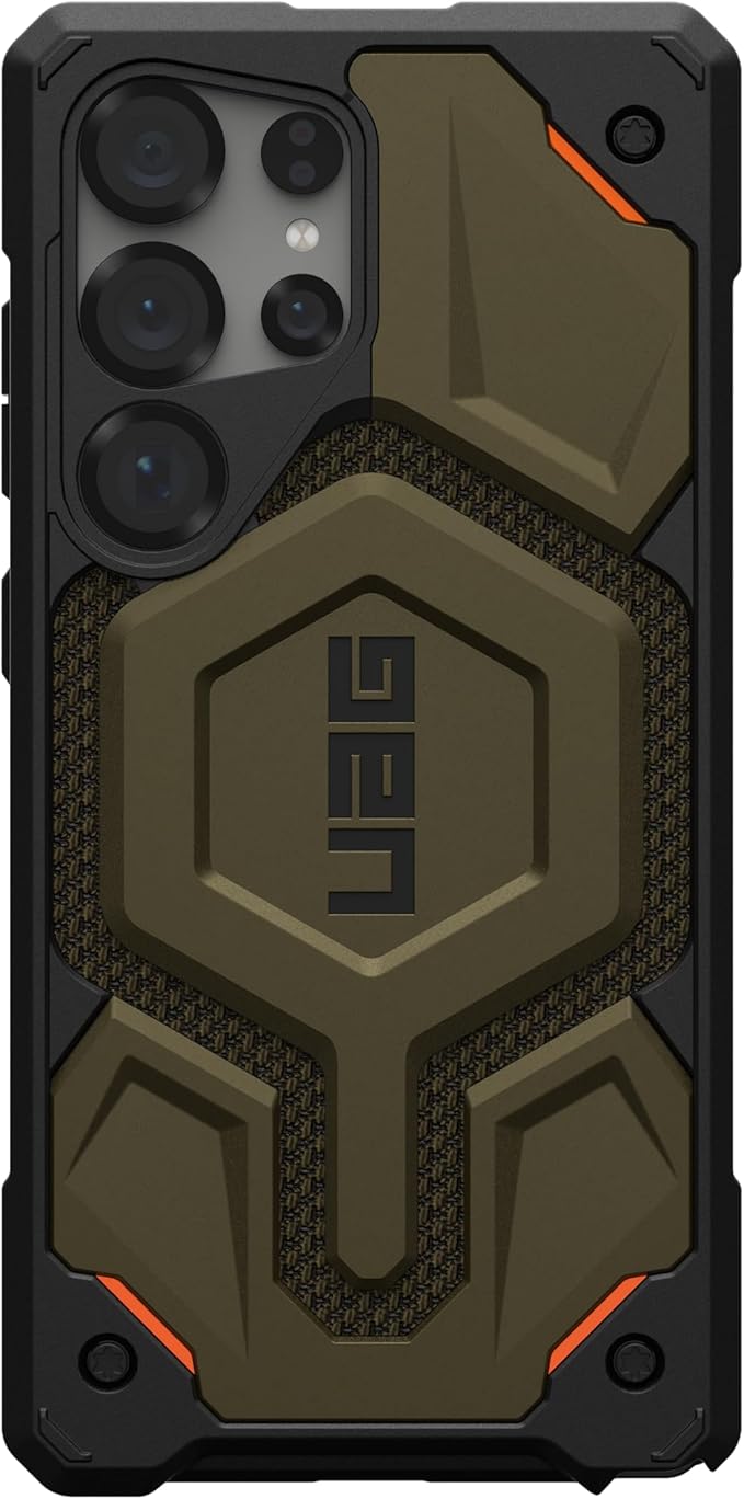 URBAN ARMOR GEAR UAG for Samsung Galaxy S25 Ultra Case 6.9" Monarch Pro - Compatible with Magnetic Charging Premium Rugged Military Drop Tested Protective Cover, Kevlar Element Green