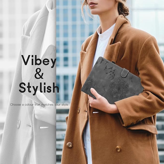 Tablet Cover for Lenovo Tab M11 TB-330FU, Dandelion Design with Kickstand for Pencil Holder, Magnetic Closure, Compatible with Lenovo Tablet K11 TB-330XU / M11 11 Inch Case Black