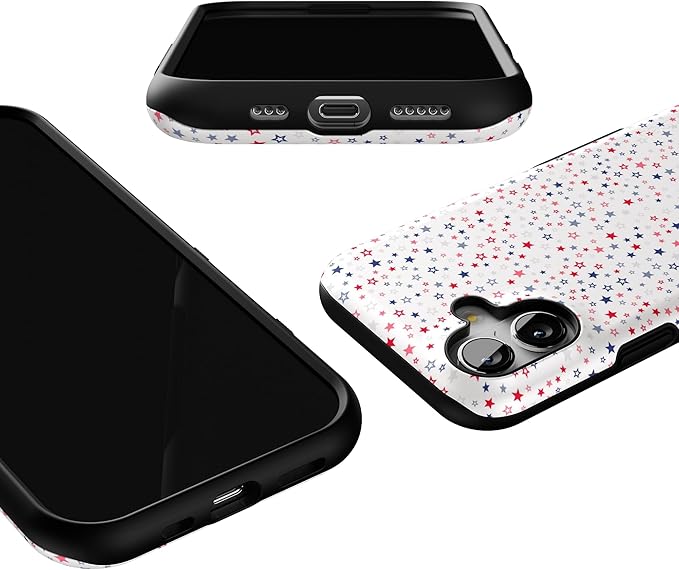 Casely iPhone 17 Case | Seeing Stars | Red, White & Blue | Bold Protective Design | Compatible with MagSafe