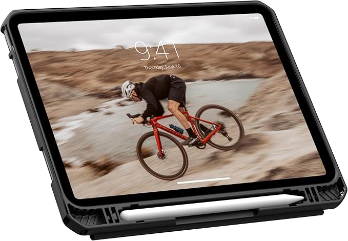 URBAN ARMOR GEAR UAG Designed for iPad 11" A16 11th Gen 2025, 10.9" 10th Gen 2022 Case A3354 A3355 - Auto Wake/Sleep Folio Cover Multi-Angle Adjustable Stand Pencil Holder, Essential Armor Ice/Black