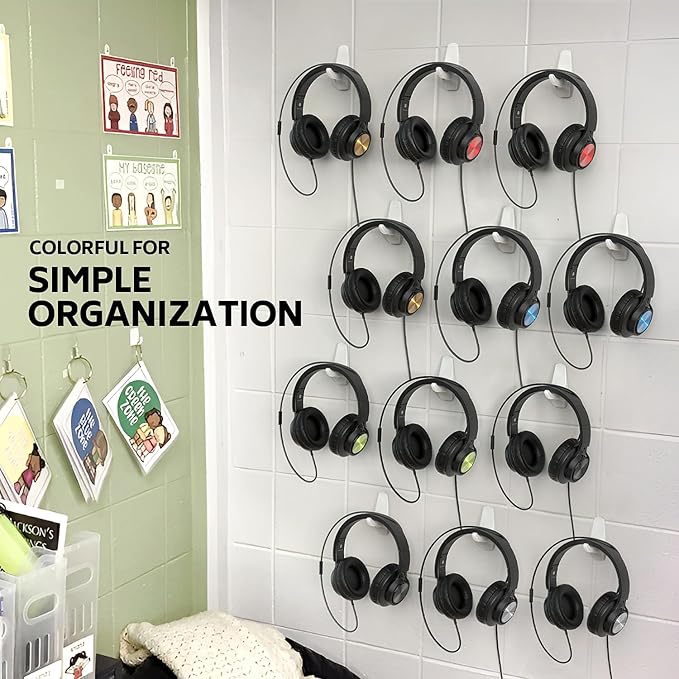 AILIHEN Classroom Headphones Bulk 12-Pack, Headphones Wired with Microphone for Students, Teens, Library, Chromebook, Laptop, Adjustable, Foldable, 3.5mm Jack - (Mixed Color)