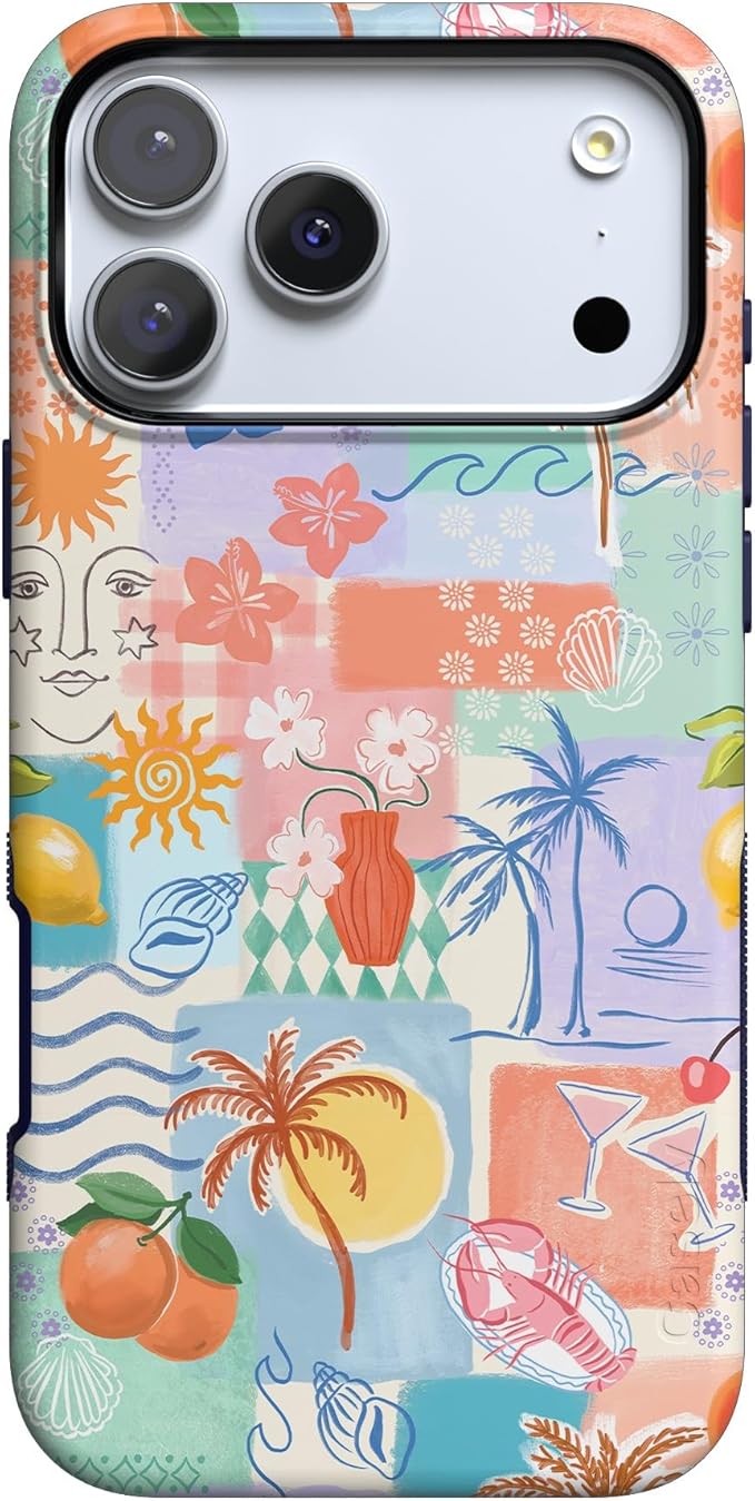 Casely iPhone 17 Pro Case | Tropical Heat | Beachy Collage | Compatible with MagSafe | Bold Protective Design