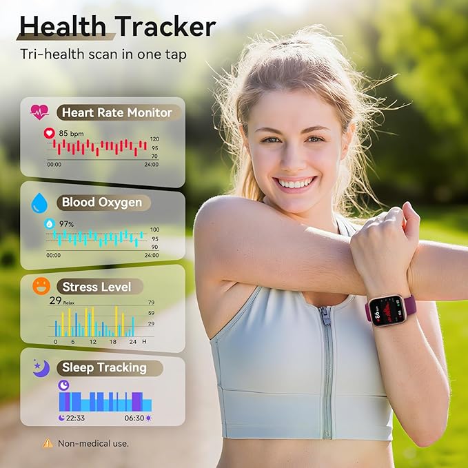 Smart Watches for Women Men, 1.85" AMOLED Screen Smartwatch Compatible iPhone Android Phone (Answer/Make Call), 24/7 SpO2 Sleep Heart Rate Monitor,3ATM Waterproof, Fitness Tracker Watch 120+ Sport