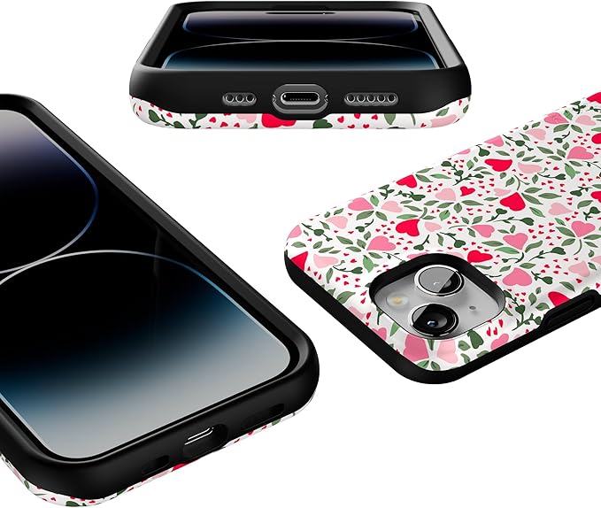 Casely iPhone 14 Case | Vines of Love | Floral Heart | Compatible with MagSafe | Bold Protective Design