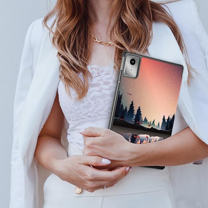 Case Compatible with Lenovo Tab M11 2023 TB-330FU / Lenovo Xiaoxin Pad 2024 TB-331FC 11 Inch Tablet,Slim Lightweight Trifold PC Cover with Auto Wake/Sleep Function,Dusk