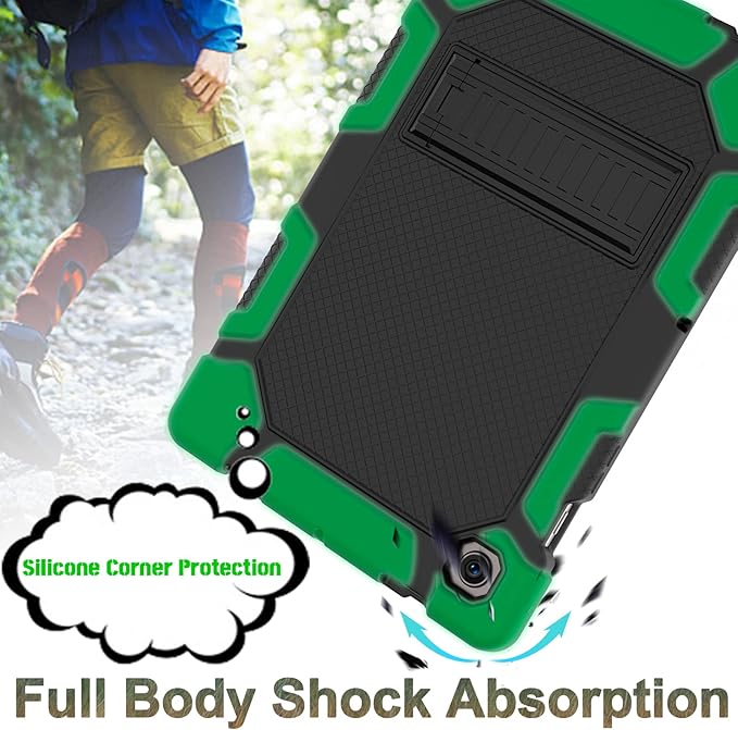 Rantice Galaxy Tab A8 10.5 Case with Kickstand, Hybrid Shockproof Rugged Cover for Samsung A8 Tablet Case 10.5 Inch (SM-X200/X205/X207), Black