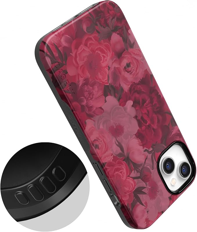 Casely iPhone 14 Case | Romance Novel | Moody Floral | Compatible with MagSafe | Bold Protective Design