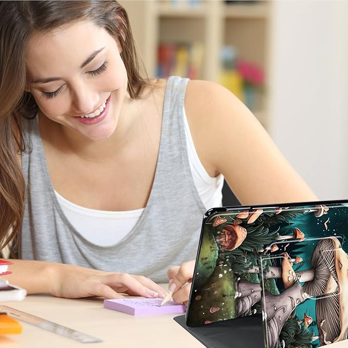 Case for Lenovo Tab M10 Plus 10.3", 360 Degree Rotating Folding Stand,with Auto Sleep/Wake Case for Lenovo Tab M10 Plus (2020 2nd Gen) TB-X606F/TB-X606X 10.3" FHD Tablet,Mushroom Forest