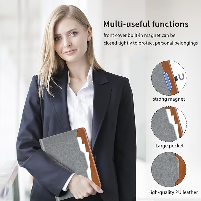 Case for Samsung Galaxy Tab A 10.5 2018 SM-T590/T595/T597, PU Leather Folio Stand Case with Hand Starp and Pocket, Auto Wake/Sleep Smart Tablet Cover, Gray