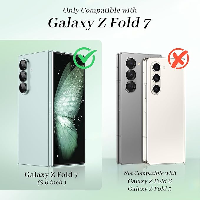 GVIEWIN for Samsung Galaxy Z Fold 7 Case Built-in HD Screen Protector [Compatible with Magsafe][Hidden Kickstand] Magnetic Full-Body Hinge Protection Slim Phone Case for Z Fold 7, Desert Dream/Green