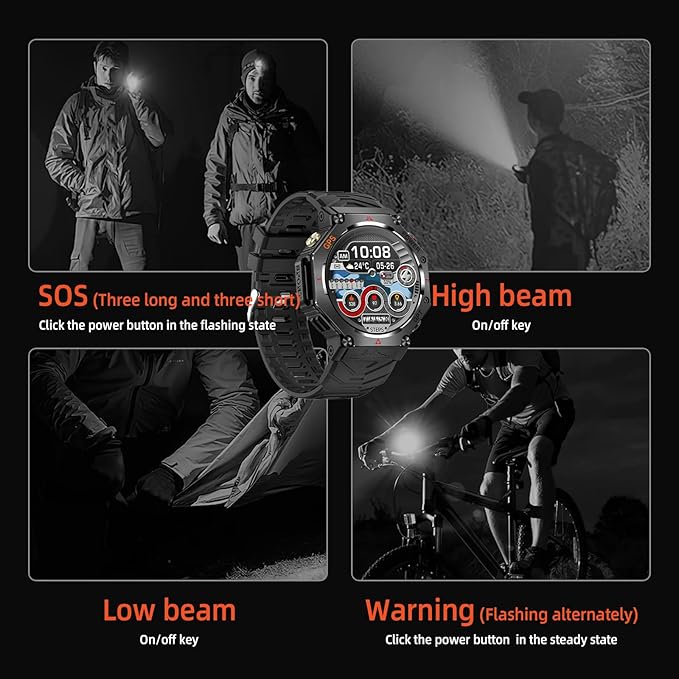 SW8(Black) 1.39" Stylish Smartwatch for Men, Bluetooth Calling, AI Voice Assistant, 107 Sport Modes, 3ATM Waterproof, Fashionable Design, Compatible with Android/iOS