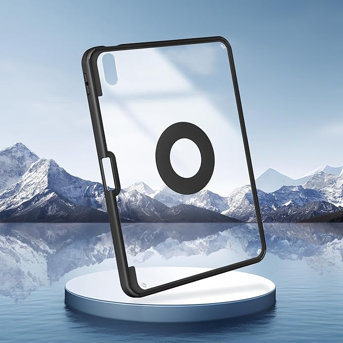 SPARIN Case for iPad A16 11th 10th Generation 2025/2022 (11"/10.9") with Pencil Holder, Magnetic Detachable Hybrid Stand, Portrait/Landscape Angle, Clear Protective Case, Auto Wake/Sleep-Black