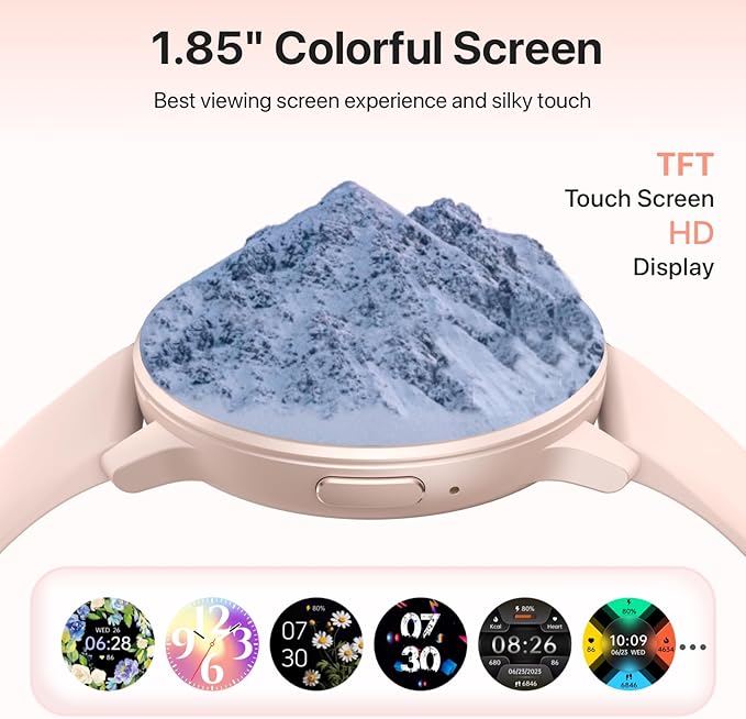 Smart Watch for Women Bluetooth Notifications/Calls,100+ Sports Mode Fitness Tracker with Heart Rate/Sleep Monitor/Pedometer/Calories IP68 Waterproof Activity Tracker for Android/iOS