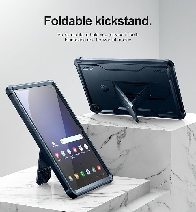 Dexnor Case for Samsung Galaxy Tab A9 Plus 2023, [Built-in Screen Protector & Kickstand] Heavy Duty Shockproof Full Body Protective Tablet Cover for Galaxy Tab A9+11 Inch, Blue