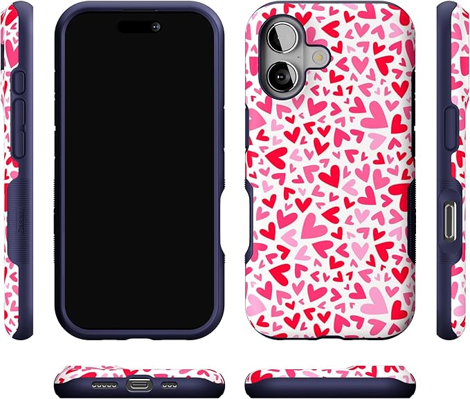 Casely iPhone 17 Case | XOXO | Candy Hearts | Bold Protective Design | Compatible with MagSafe
