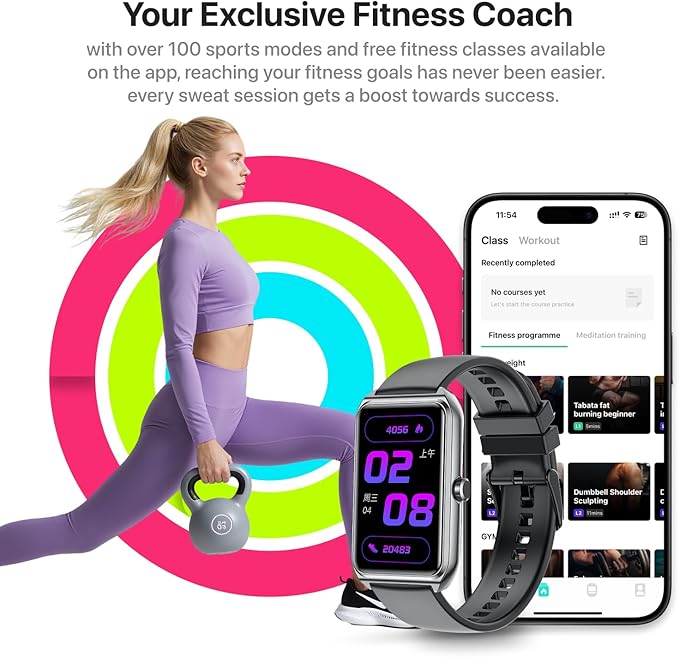 Fitness Tracker (Answer/Make Calls), Smart Watch with 24/7 Heart Rate, Blood Pressure, Sleep Tracking, 100+ Sport Modes, Calorie Step Counter for Walking IP68 Waterproof, Smart Watches for Women Men