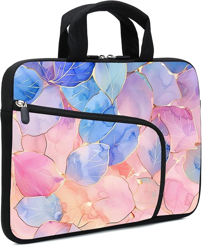 Laptop Sleeve - 11.6-12.2 inches Chromebook, Ultrabook & Tablet Case with Neoprene Handle & Two Pockets (Leaf)