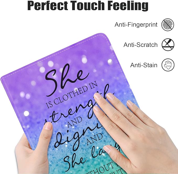 Case for Samsung Galaxy Tab A7 10.4 inch 2022/2020 (SM-T500/T503/T505/T507/T509), Premium PU Leather Stand Folio Cover with Auto Sleep/Wake, Quote Bible Verses Proverbs 31:25