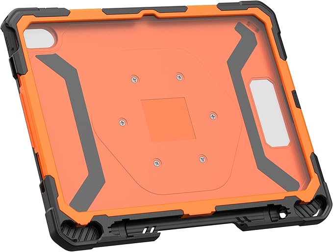 URBAN ARMOR GEAR UAG Designed for iPad 11" A16 11th Gen 2025, 10.9" 10th Gen 2022 Case w/Built-in Screen Protector A3354 A3355 Rugged Protective Cover w/Kickstand & Hand Strap, Plasma Orange/Black