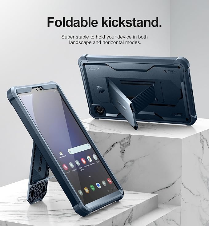 Dexnor Case for Samsung Galaxy Tab A9 8.7 Inch 2023, [Built in Screen Protector & Kickstand] Heavy Duty Shockproof Full Body Protective Cover for Galaxy Tab A9 Case-Blue