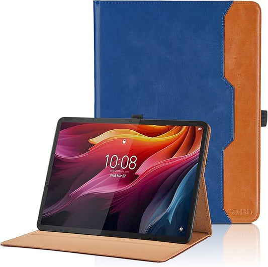 Case for Lenovo Tab K11 Plus 11.45 Inch 2024 - PU Leather Business Folio Protective Cover with Hand Strap and Pocket, Blue