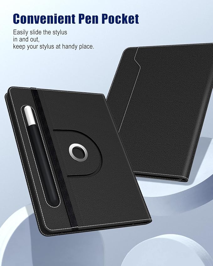 TiMOVO Universal Case for 9-11 Inch Tablet, 360 Degree Rotating Stand Protective Cover with Pen Pocket for 9 10 10.1 Inch Android Touchscreen Tablet, Black