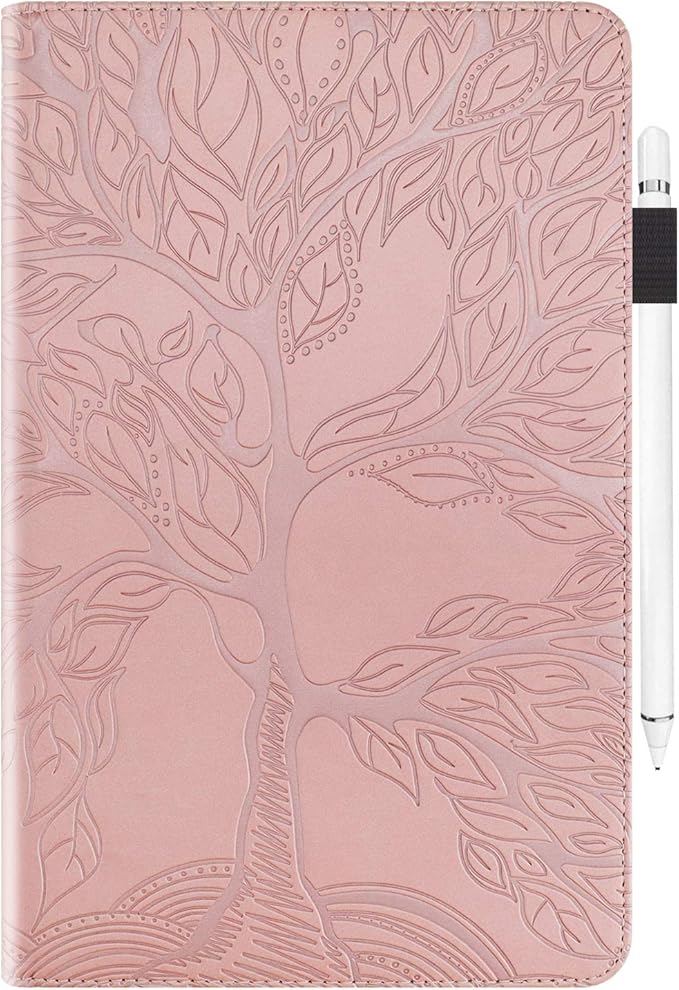 Portfolio Cover for Samsung Galaxy Tab A9 Plus Case 5g 11 Inch, Unique Tree Design with Hidden Card Slots, Built-in Magnetic Auto Sleep, Precise Cutouts Compatible with A9+(Sm-X210/X216/X218) Pink