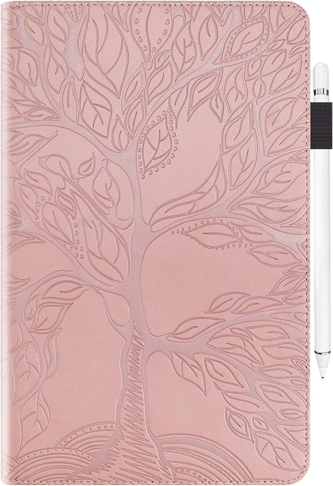 Case for Samsung Galaxy Tab A 8.0 Case 2019 Model SM-T290 /T295 Premium PU Leather Flip Wallet Cover Folio Stand Shell with Pencil Holder Card Pockets for Galaxy Tab A 8.0 inch Tablet - Rose Gold